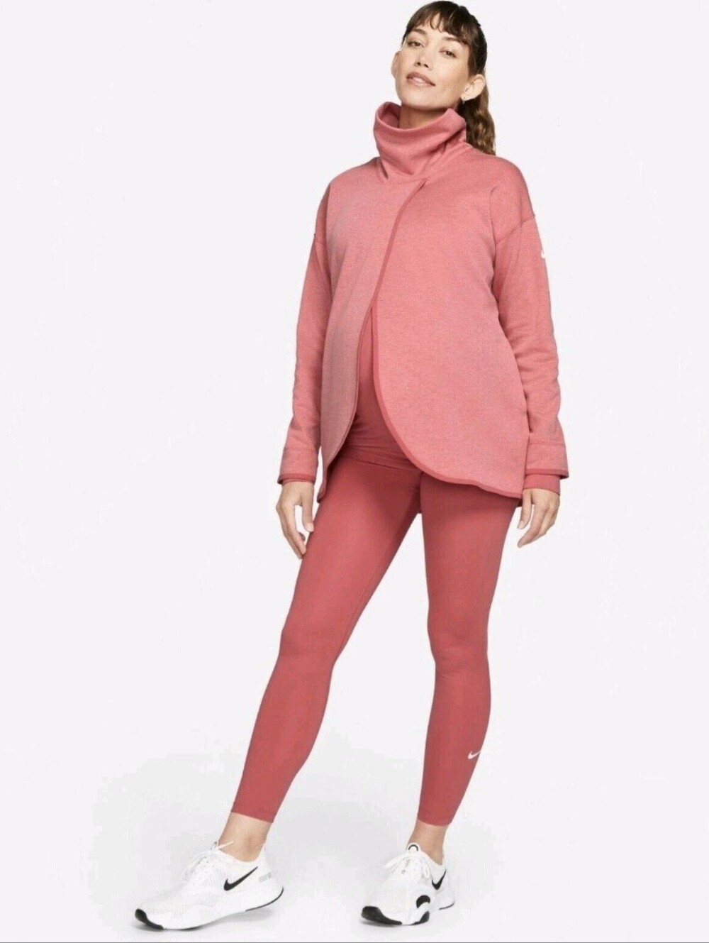 Nike Reversible Cowl Neck Pullover Sweater, a dual-purpose maternity and nursing